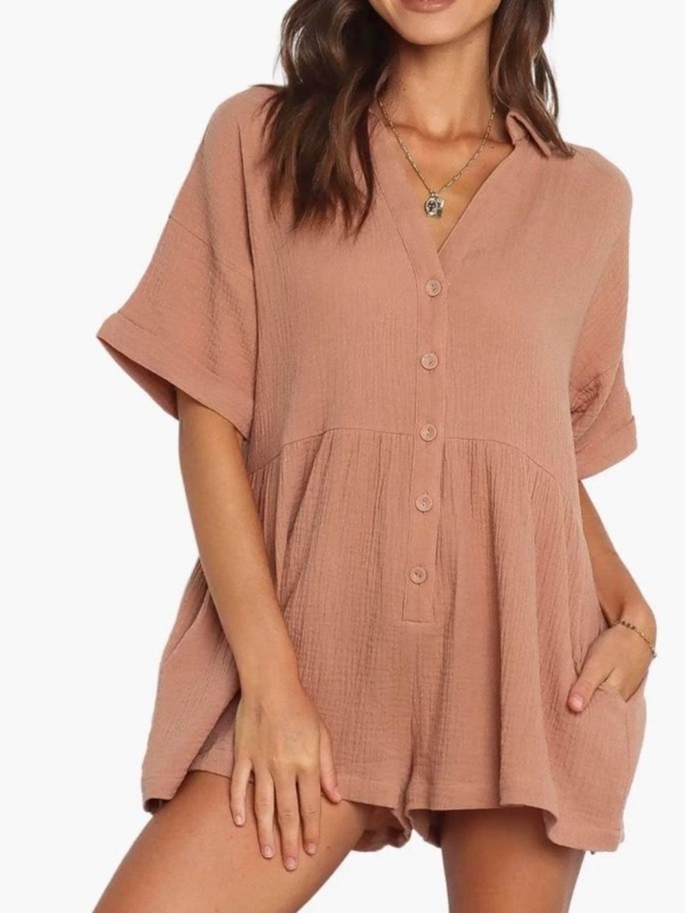 Petal and Pup Winny Cotton Crinkle Romper
